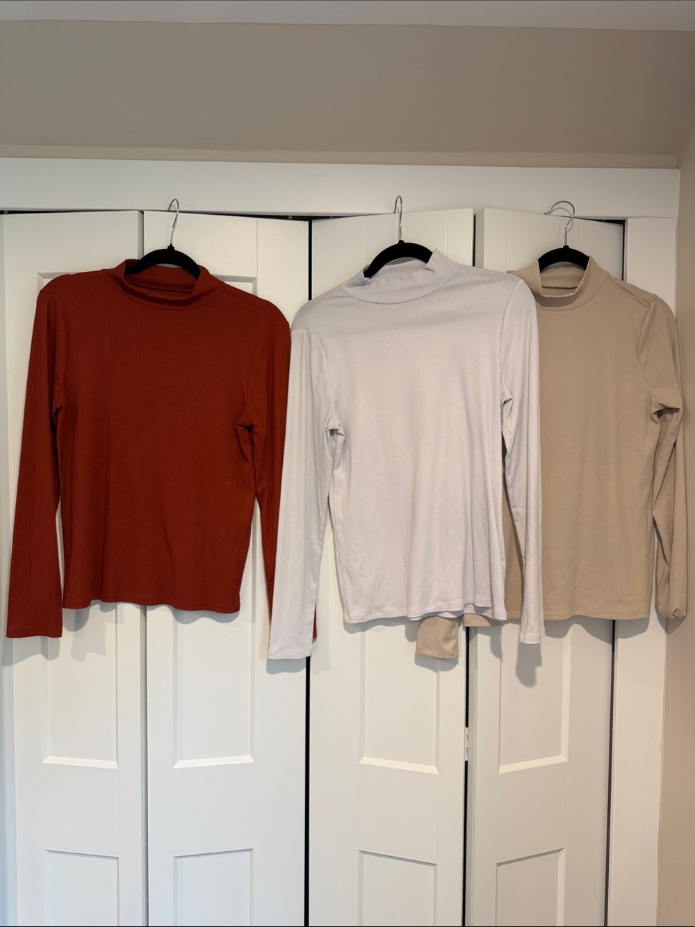 No Boundaries Ribbed Mock Neck Top - set of 3
